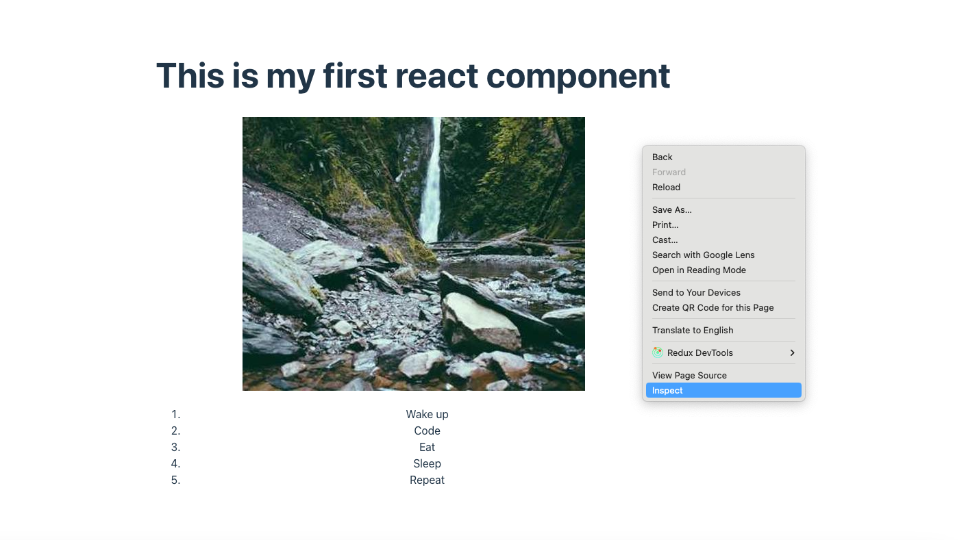 First component preview